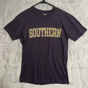 Champion Georgia Southern Eagles Vintage 80s‎ T-Shirt Medium NWT Blue